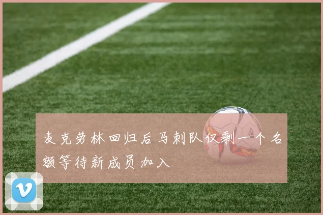 麦克劳林回归后马刺队仅剩一个名额等待新成员加入